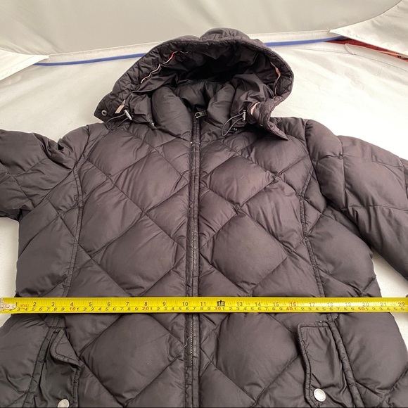 Burberry Brit black diamond quilted down coat with hood XL - Picture 3 of 11